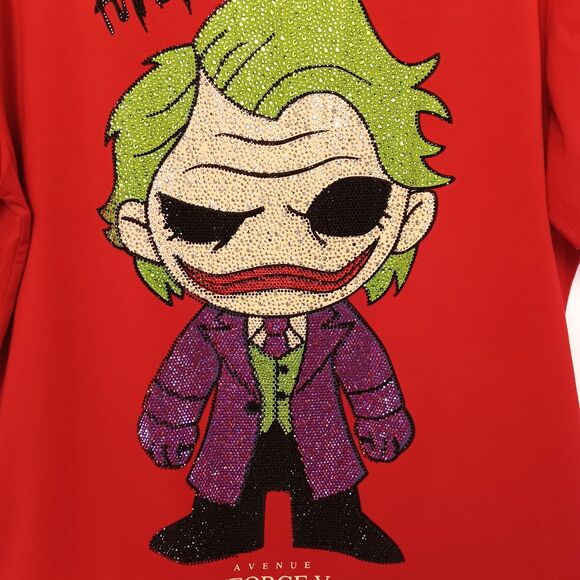 Avenue George V Paris T Shirt Mn 3XL Red Joker Jeweled Rhinestone Luxury Street - Picture 5 of 12